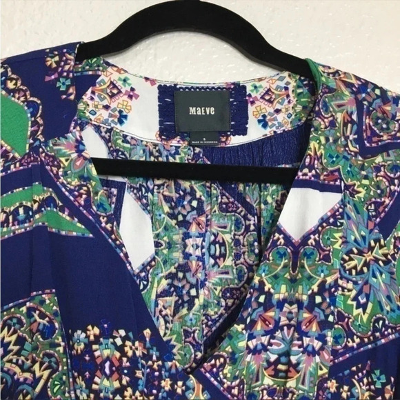 Anthropologie Maeve long sleeve colorful midi dress small - Picture 9 of 12